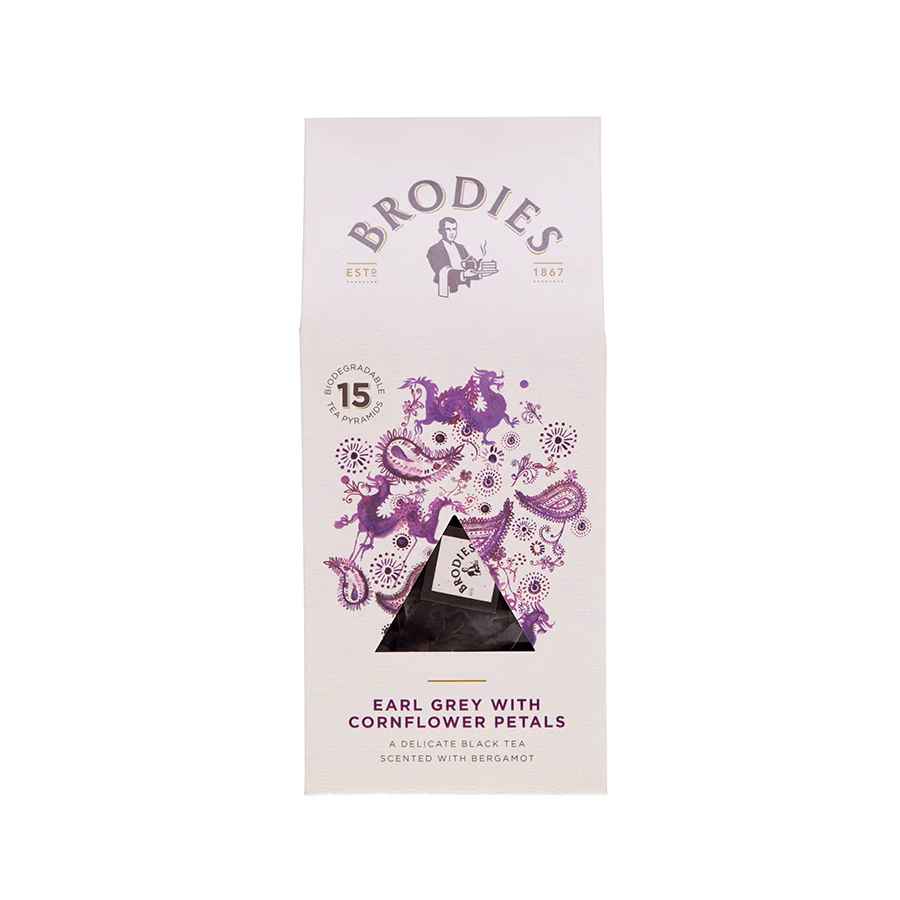 Produktbild: Brodies Tee Earl Grey, Tee-Pyramide, Karton mit 15 Pyramiden